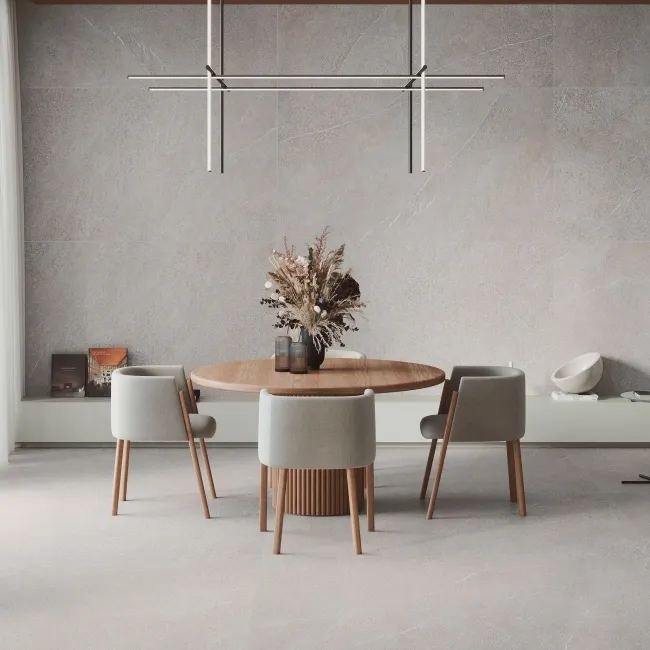 Piemonte Taupe Stone Effect Large Matt Porcelain Slab 275x100cm