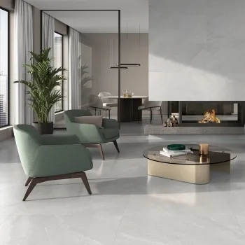 Sakhir Grey Marble Effect Large Matt Porcelain Tile 99.5x99.5cm