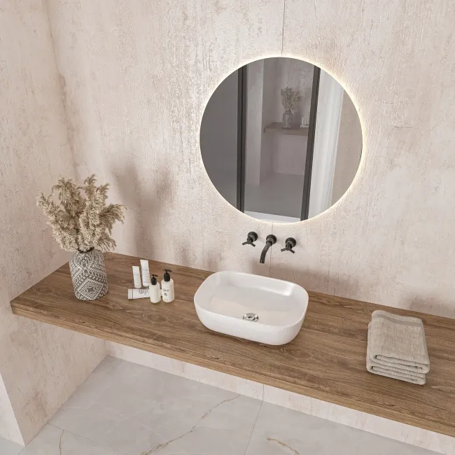 TrueTouch Cream Travertine Effect Composite Wall Panels