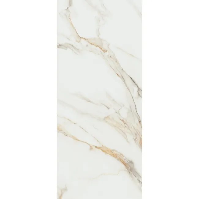 Lumiere Golden Grey Marble Effect Large Matt Porcelain Slab 280x120cm