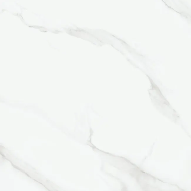 Lumiere White Marble Effect Polished Porcelain Tile 98x98cm