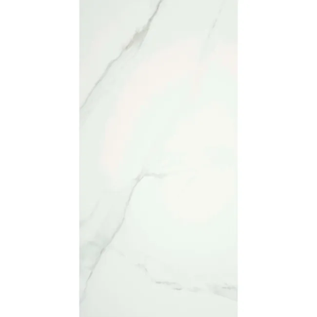 Lumiere White Marble Effect Large Polished Porcelain Tile 119x59cm