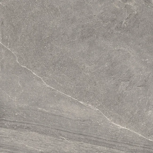 Tampa Grey Stone Effect Matt Porcelain Tile 60.4x60.4cm