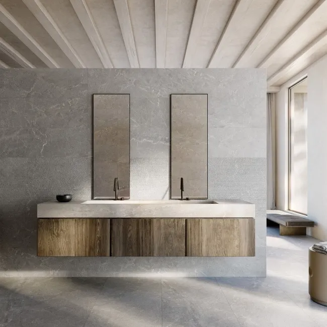 Alchemy Iron Grey Marble Effect Large Anti Slip Porcelain Tile 120x60cm