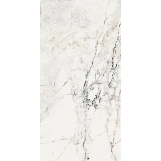Paonazzetto White Marble Effect Italian Large Polished Porcelain Tile 120x60cm