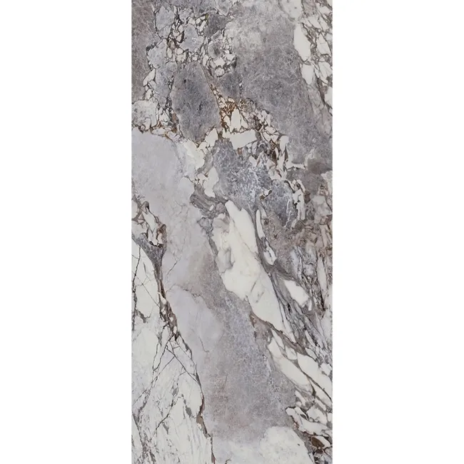 Unico Grey Marble Effect Polished Italian Large Porcelain Slab 278x120cm