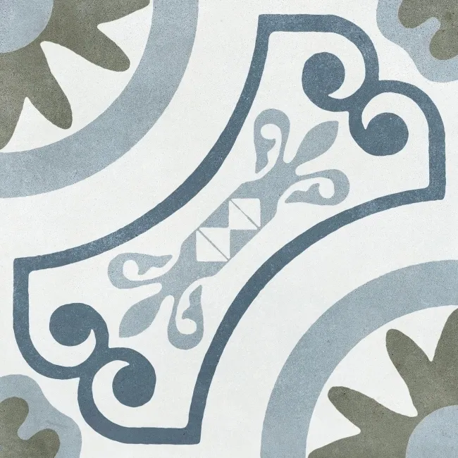 Havana Garden Patterned Matt Porcelain Tile 22.3x22.3cm