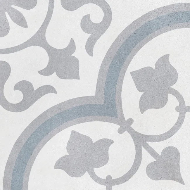 Havana Ornate Patterned Matt Porcelain Tile 22.3x22.3cm