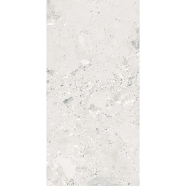 Ura White Terrazzo Effect Large Matt Porcelain Tile 120x60cm