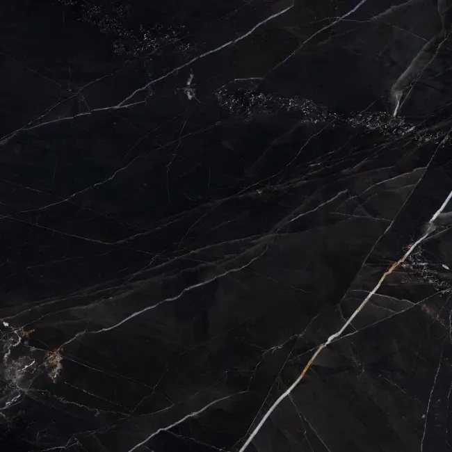 Sublime Black Marble Effect Matt Porcelain Tiles 100x100cm
