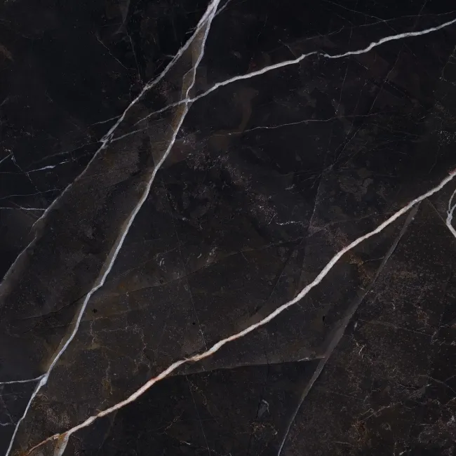 Sublime Black Marble Effect Matt Porcelain Tiles 100x100cm
