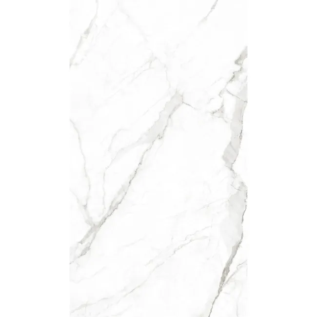 Lumier White Marble Effect Structured Matt Porcelain Slabs 180x100cm