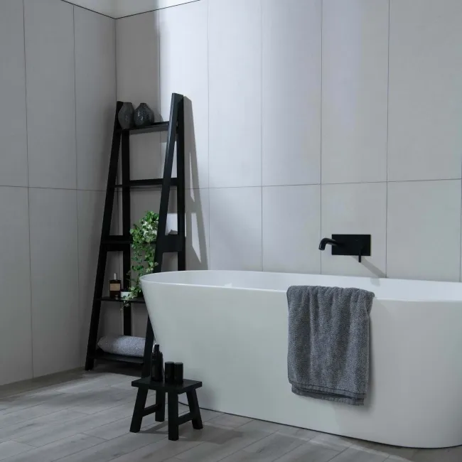 Cluny White Stone Effect Matt Ceramic Wall Tile 100x33.3cm