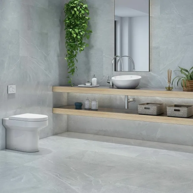 Colorado Grey Slate Effect Anti Slip Porcelain Tile 75x37cm