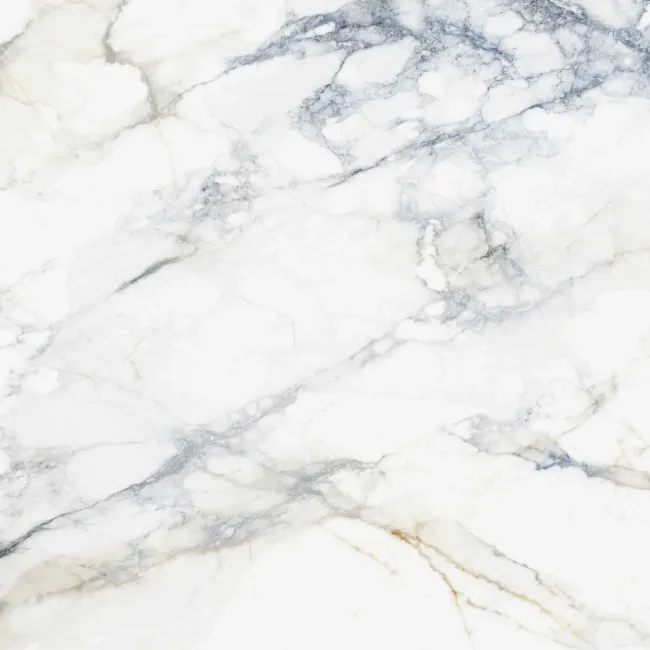 Mare Blue Marble Effect Large Polished Porcelain Tile 120x120cm