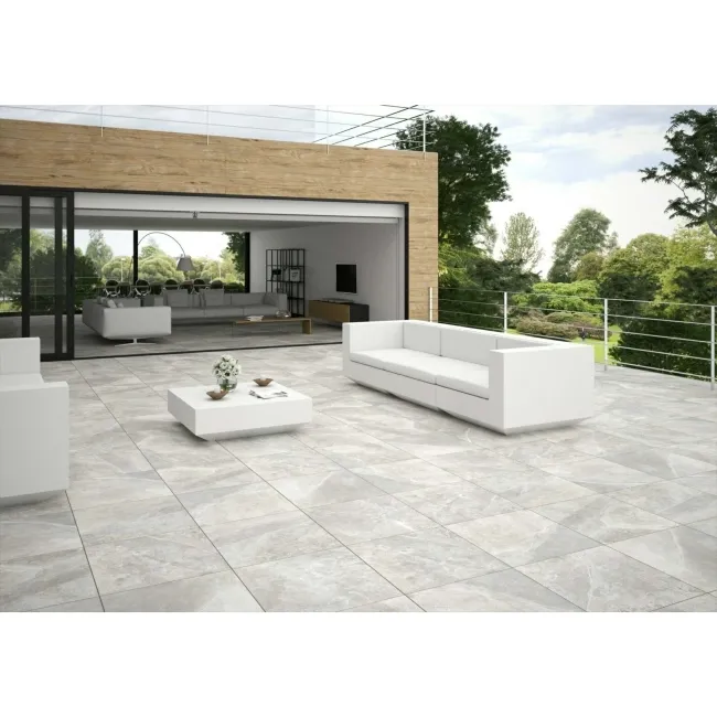 Maverick Grey Stone Effect Matt Porcelain Outdoor Paving Tile 59.2x59.2cm