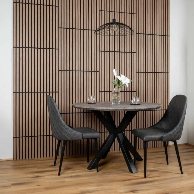 Trepanel® Smoked Oak Square Acoustic Wood Wall Panels