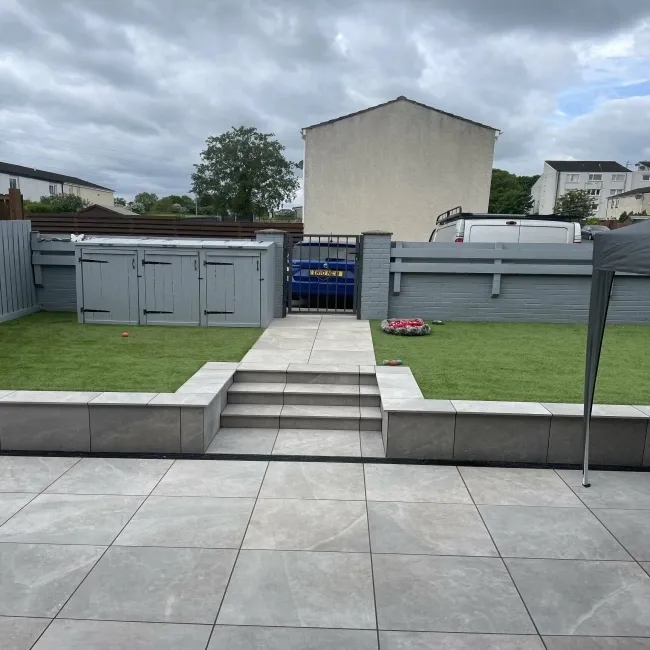 Maverick Grey Stone Effect Matt Porcelain Outdoor Paving Tile 59.2x59.2cm