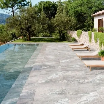 Sagano Grey Stone Effect Large Matt Porcelain Tile 120x60cm