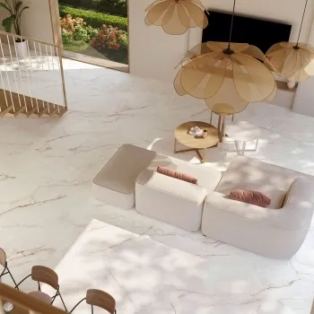 Dahlia Gold Marble Effect Large Matt Porcelain Slab 275x100cm