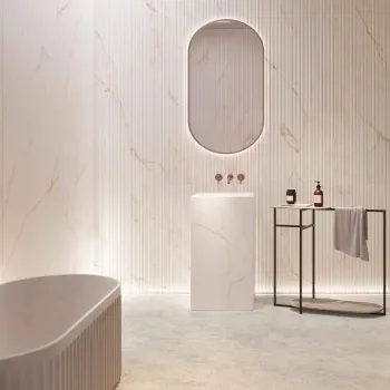 Dahlia Decor Gold Marble Effect Matt Ceramic Wall Tile 100x33.3cm