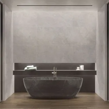 Linen Beige Travertine Effect Large Anti Slip Porcelain Tile 120x60cm