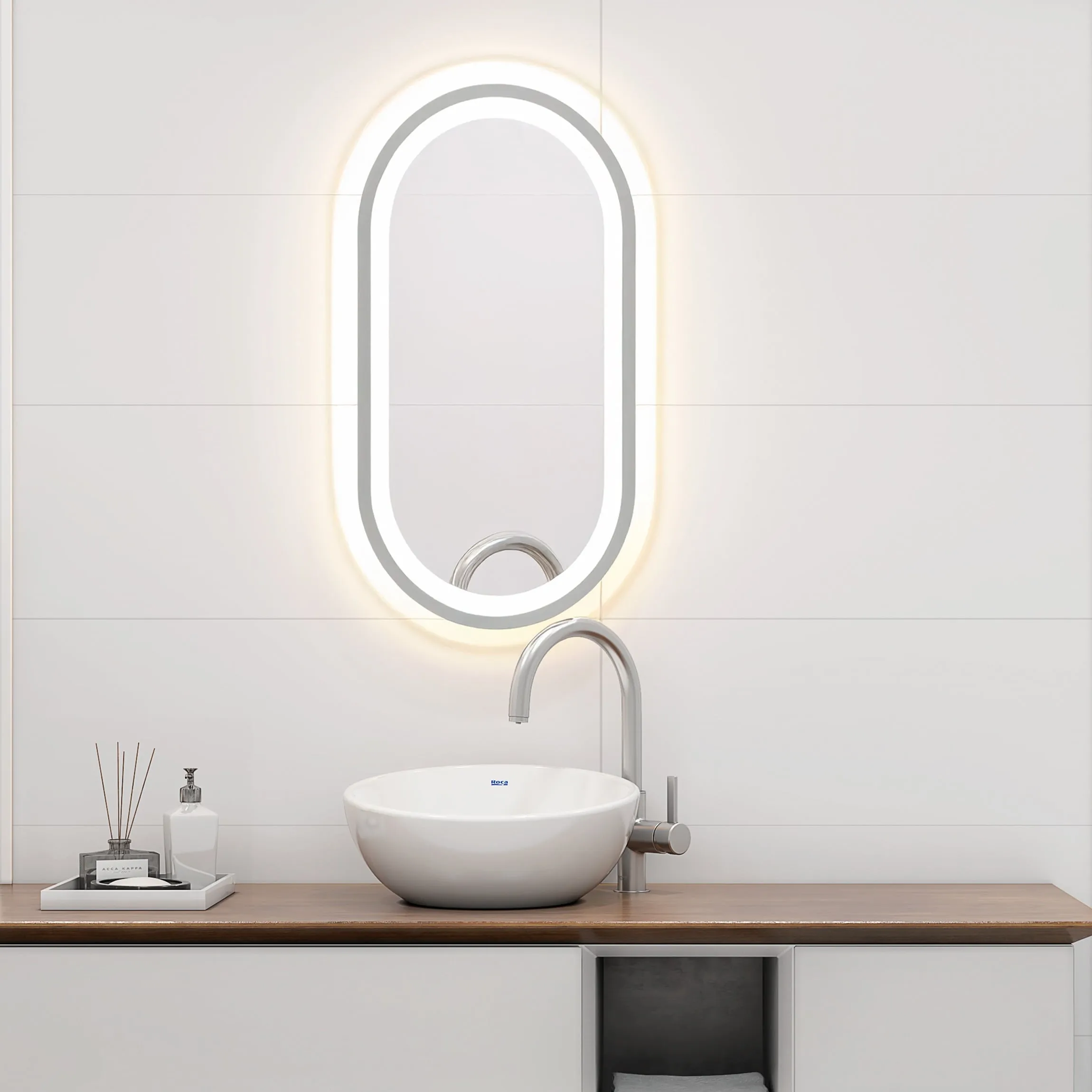 Flat White Matt Ceramic Wall Tile 90x30cm