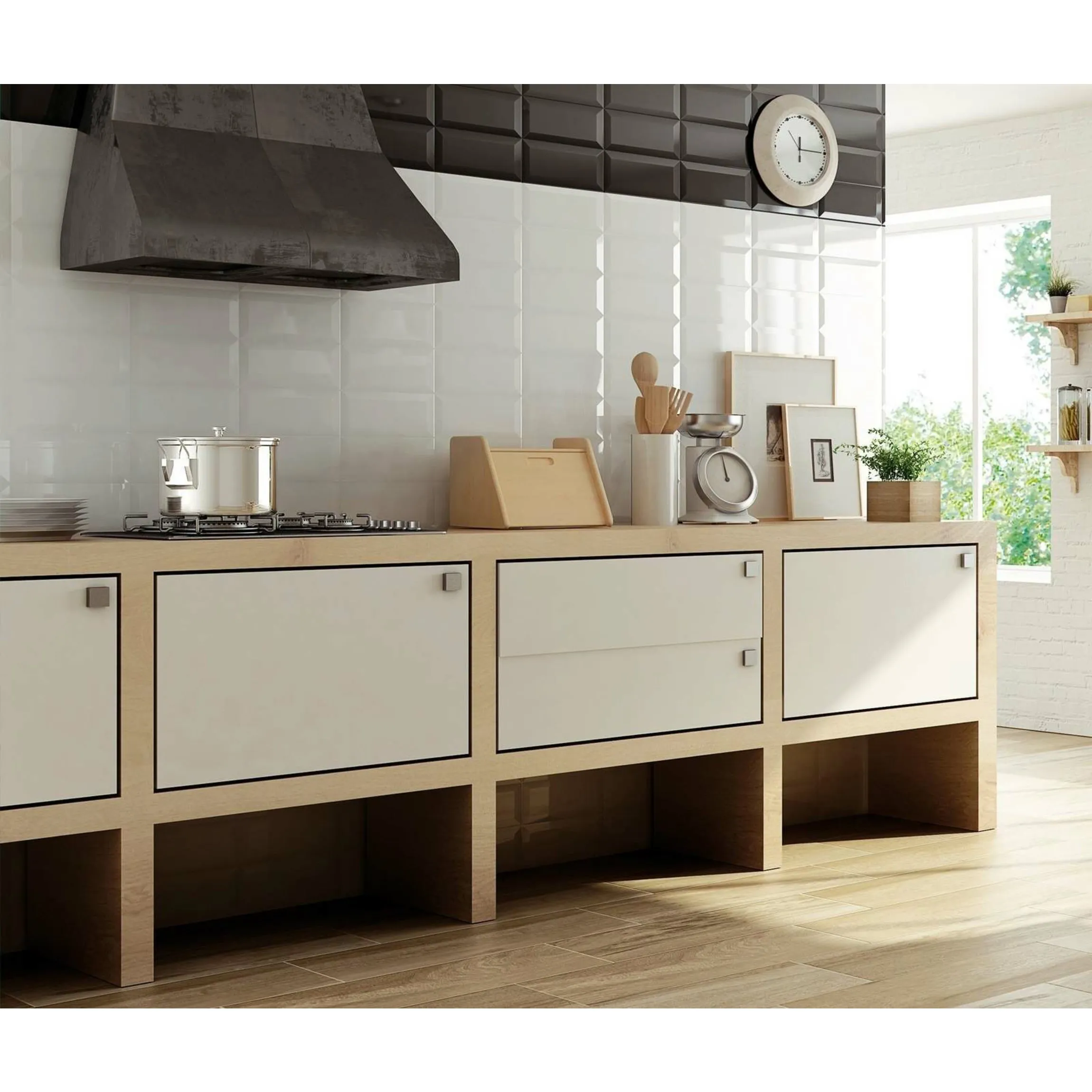 Metro White Ceramic Wall Tile 20x10cm