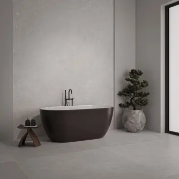 Linen White Travertine Effect Large Matt Porcelain Slab 275x100cm
